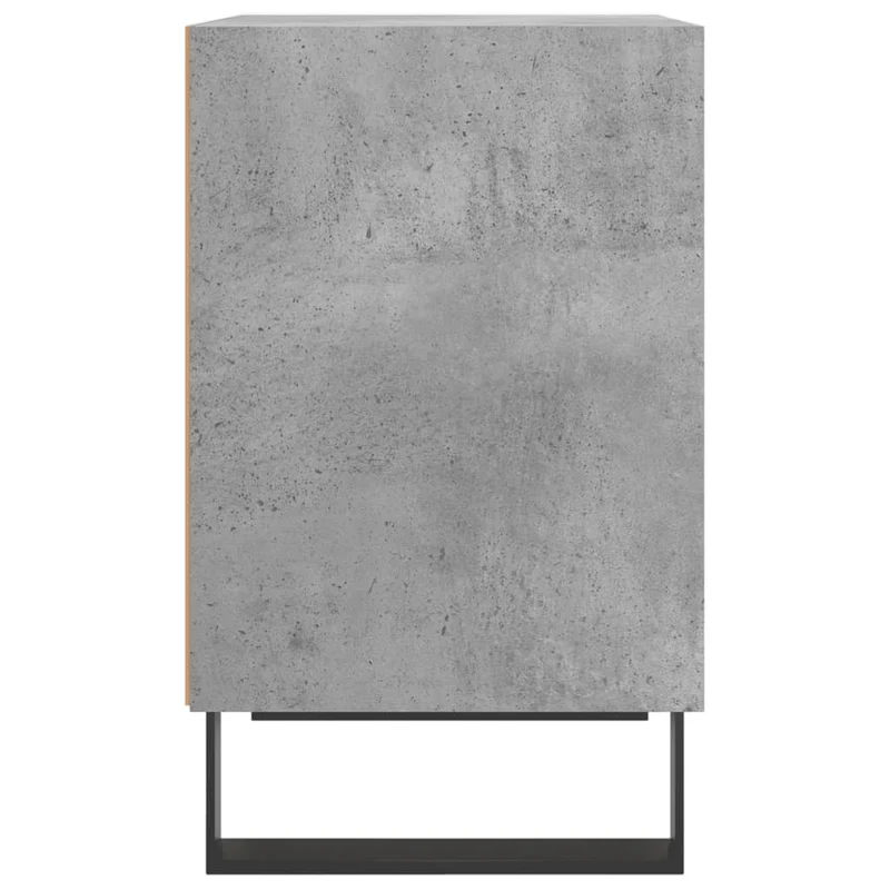 Lot de 2 tables de chevet avec compartiments ouverts 40 x 30 x 50 cm bois d'ingénierie gris et fer DEC035355