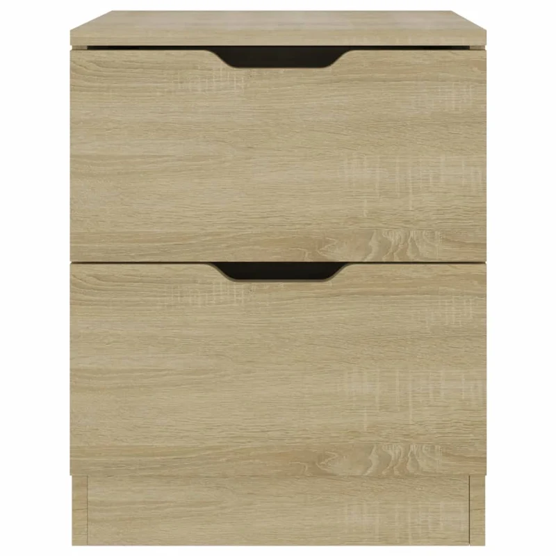 Lot de 2 tables de chevet avec deux tiroirs 40 x 40 x 50 cm bois ingénierie couleur chêne DEC035277