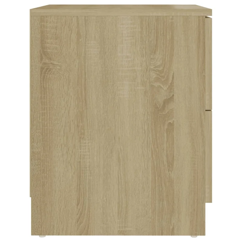 Lot de 2 tables de chevet avec deux tiroirs 40 x 40 x 50 cm bois ingénierie couleur chêne DEC035277