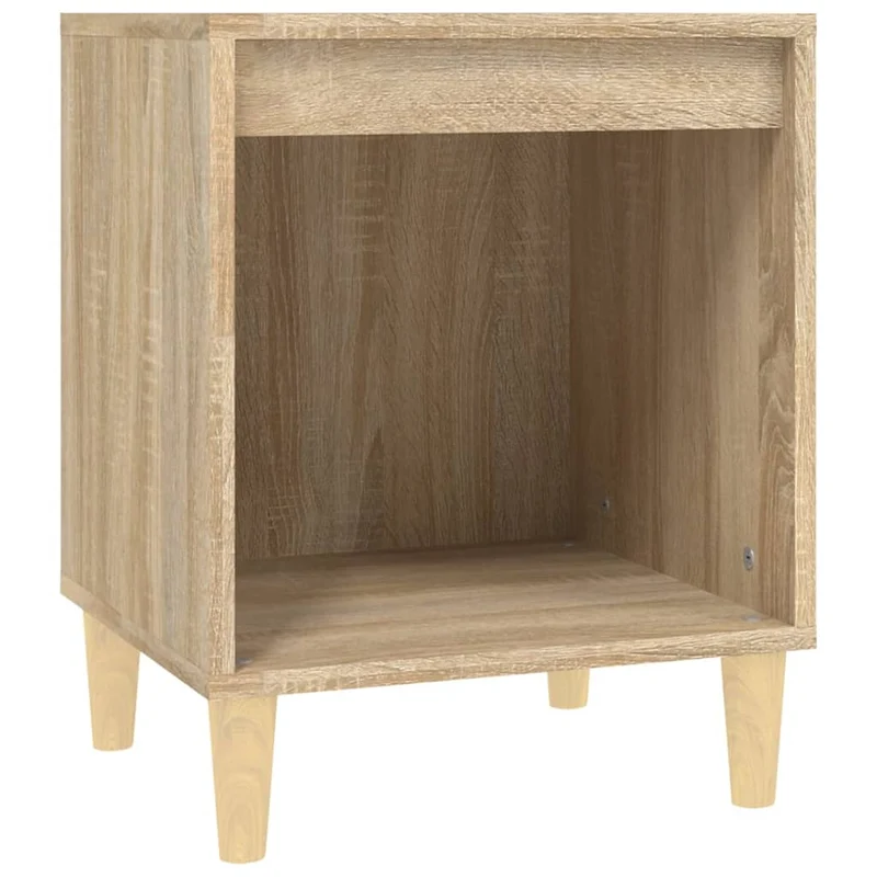 Lot de 2 tables de chevet avec compartiment ouvert 40 x 35 x 50 cm bois d'ingénierie couleur chêne DEC035245