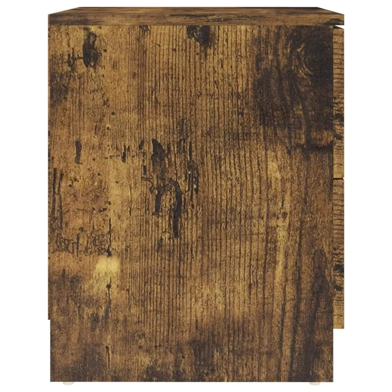 Lot de 2 tables de chevet avec deux tiroirs 40 x 40 x 50 cm bois d'ingénierie marron DEC035116