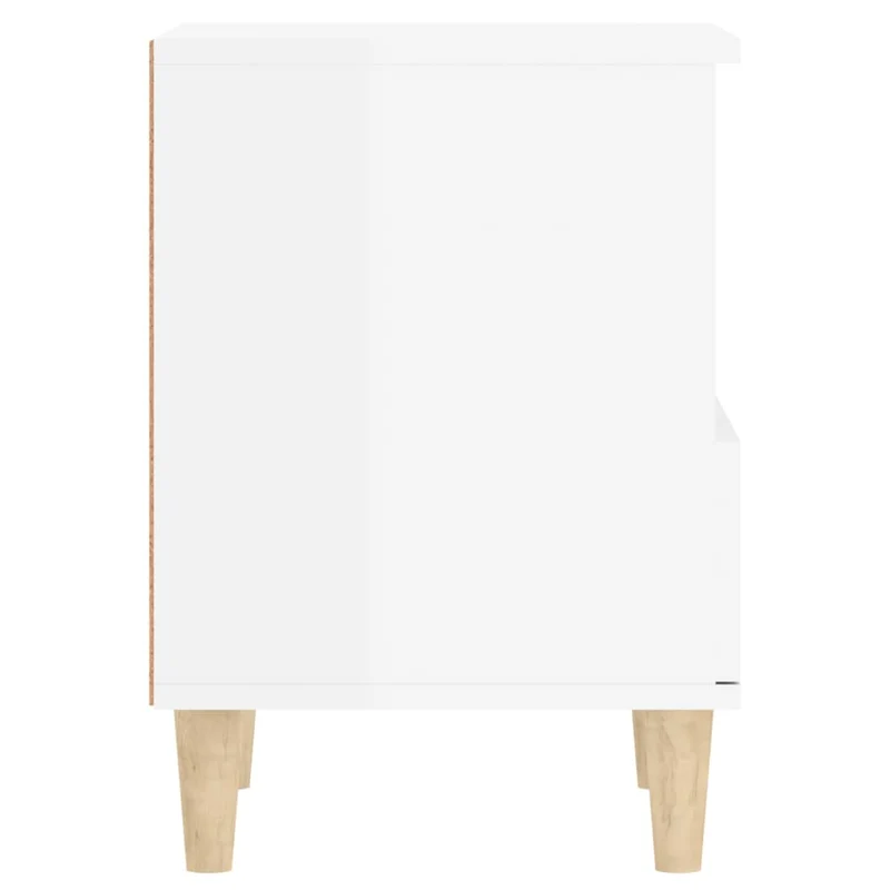 Lot de 2 tables de chevet avec compartiment ouvert et tiroir 40 x 35 x 50 cm bois d'ingénierie blanc DEC035015