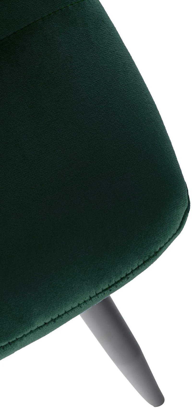 Lot de 4 chaises de salle à manger coutures décoratives carrées en tissu velours vert et pieds en métal noir 10_0001777