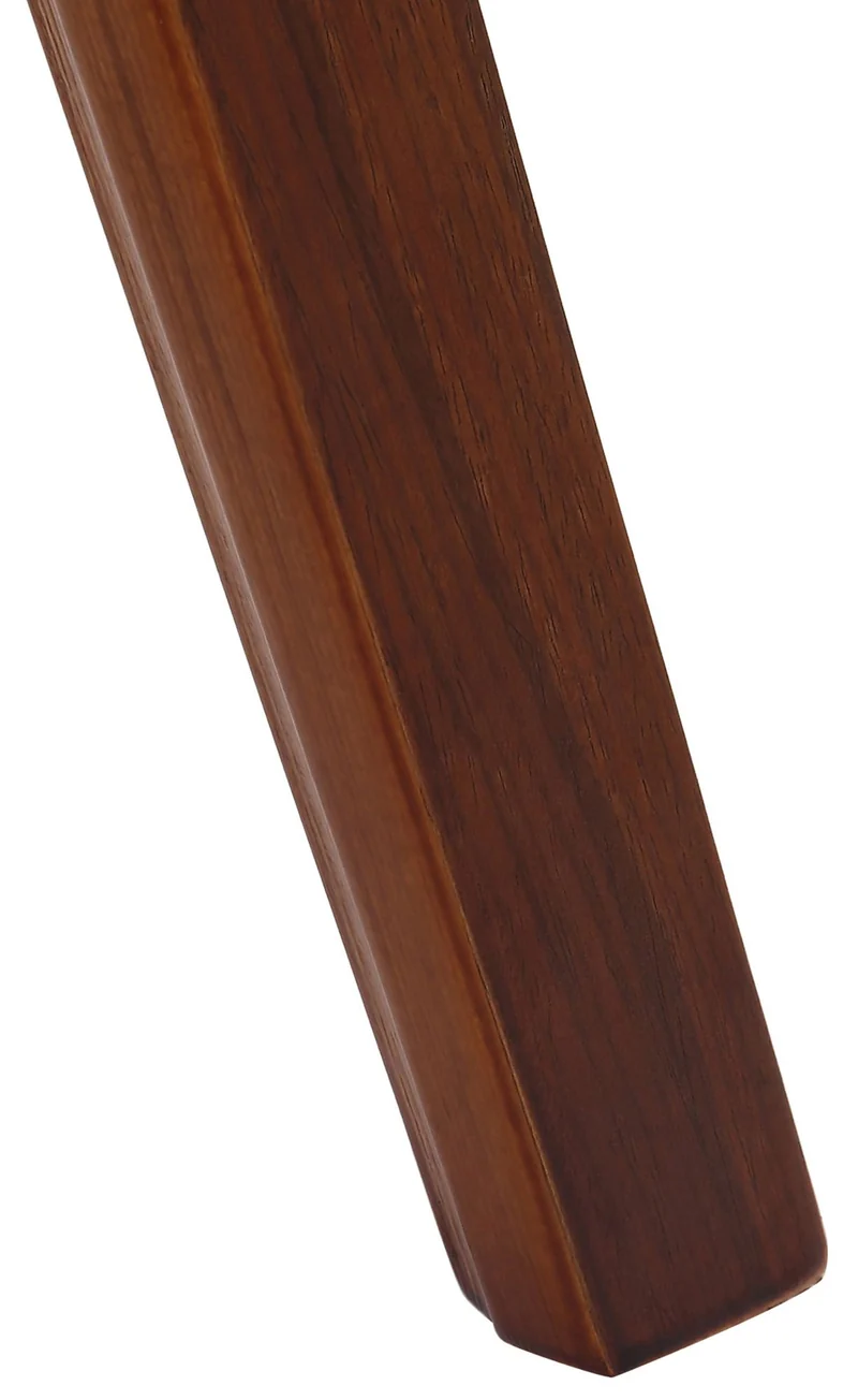 Lot de 2 chaises de salle à manger bureau design retro en PVC crème structure en bois couleur noyer 10_0001713