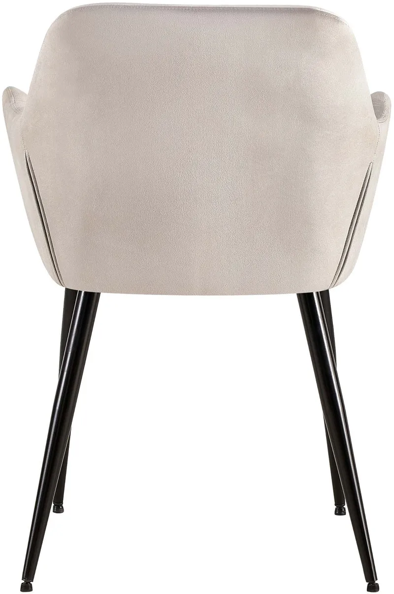 Lot de 2 chaises de salle à manger design retro coutures décoratives en carrées assise en velours gris clair 10_0001536