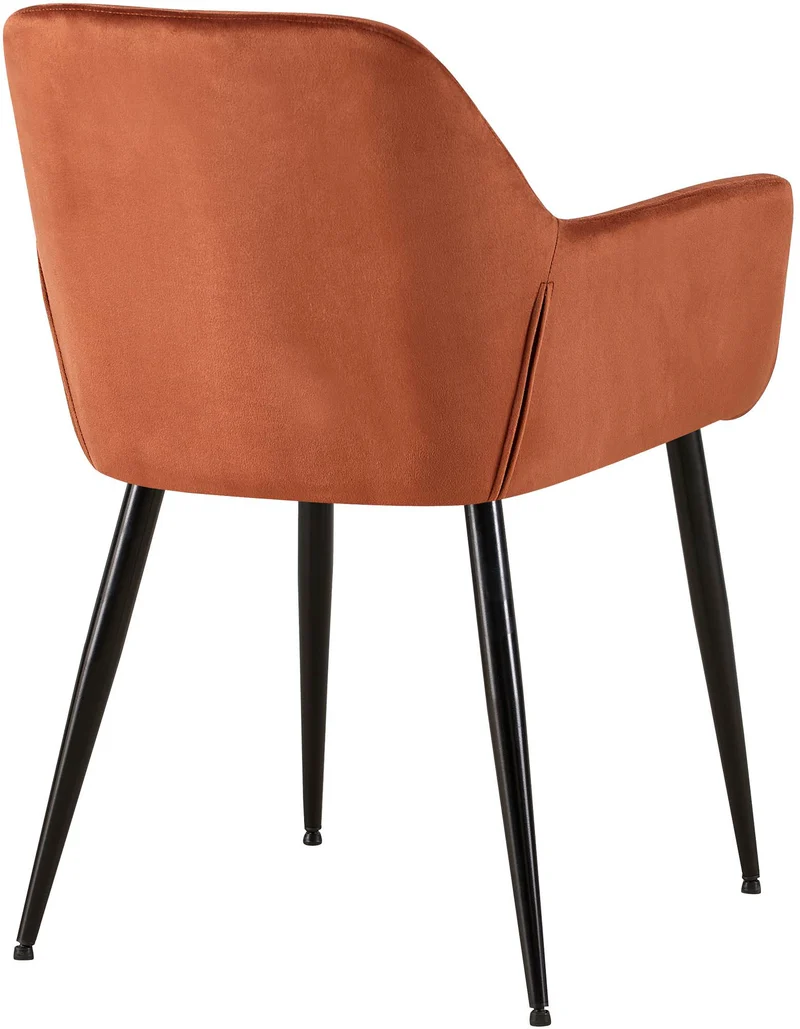 Lot de 2 chaises de salle à manger design retro coutures décoratives en carrées assise en velours marron 10_0001532
