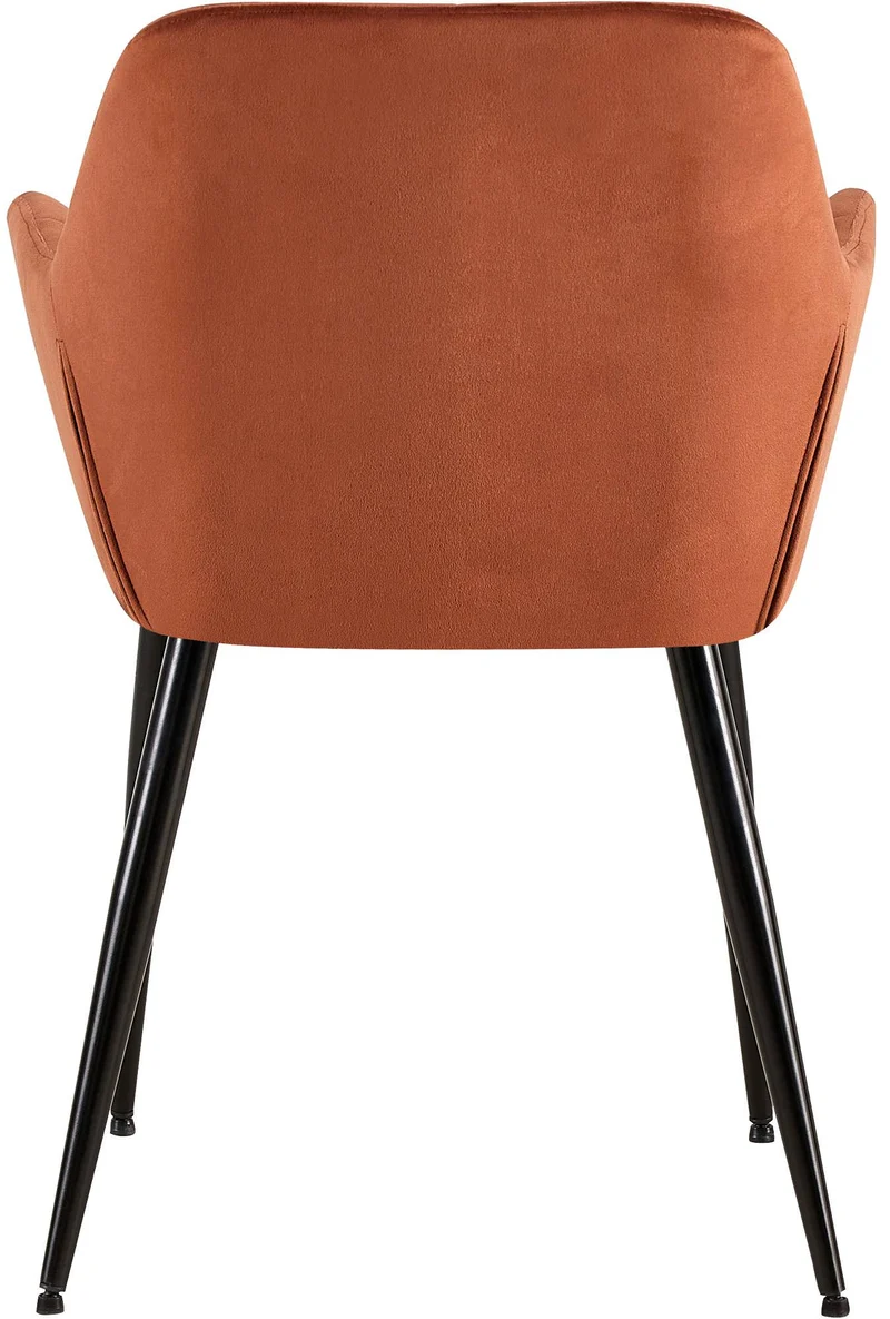 Lot de 2 chaises de salle à manger design retro coutures décoratives en carrées assise en velours marron 10_0001532
