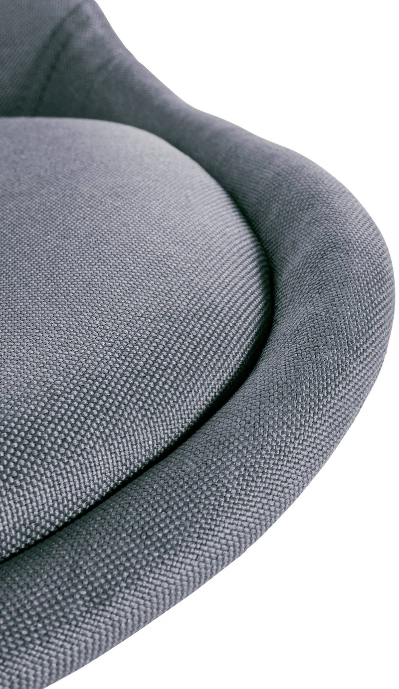Chaise de salle à manger x1 style scandinave en tissu gris clair pieds en bois clair 10_0001485