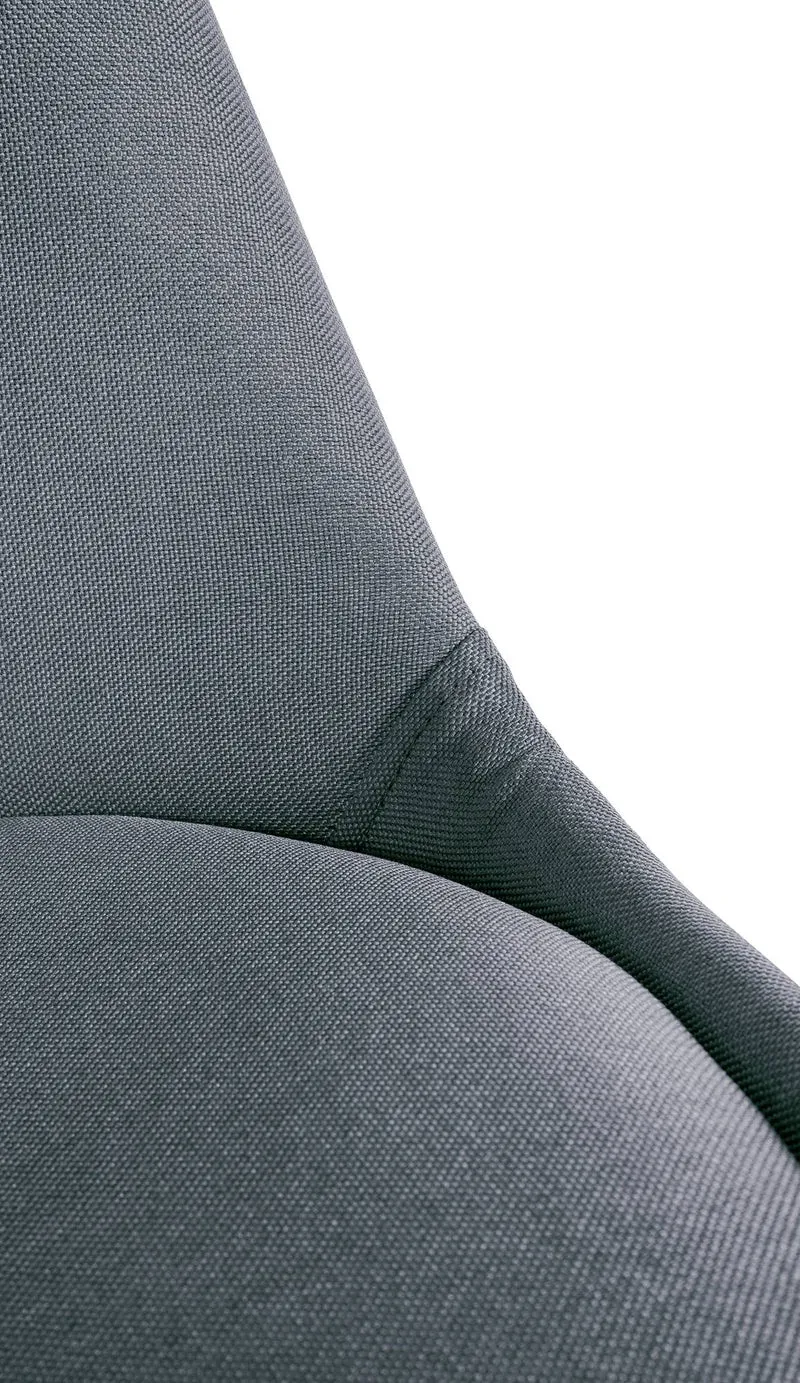 Chaise de salle à manger x1 style scandinave en tissu gris clair pieds en bois clair 10_0001485