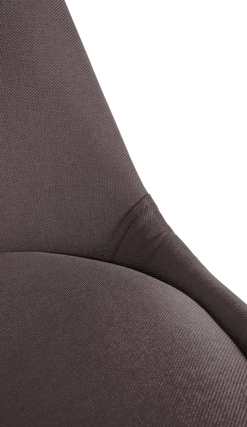 Chaise de salle à manger x1 style scandinave en tissu taupe pieds en bois clair 10_0001480