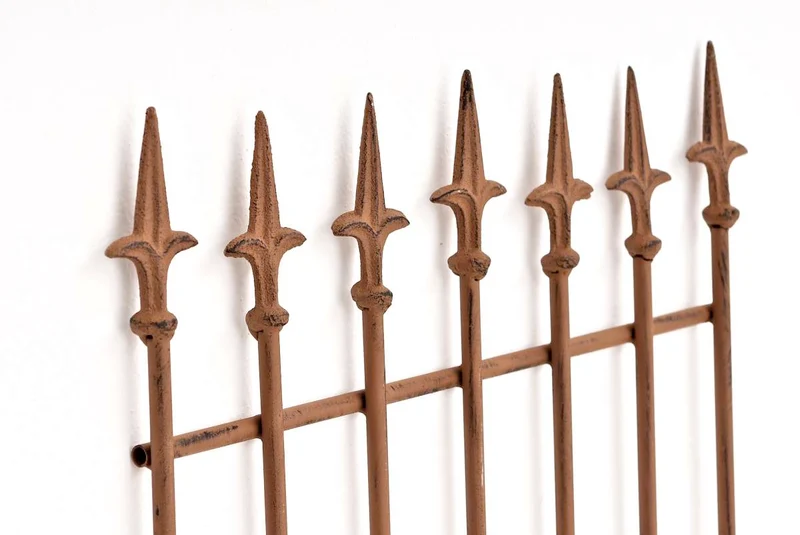 Treillis support pour plantes grimpantes décoration de jardin en métal marron vieilli 10_0003873