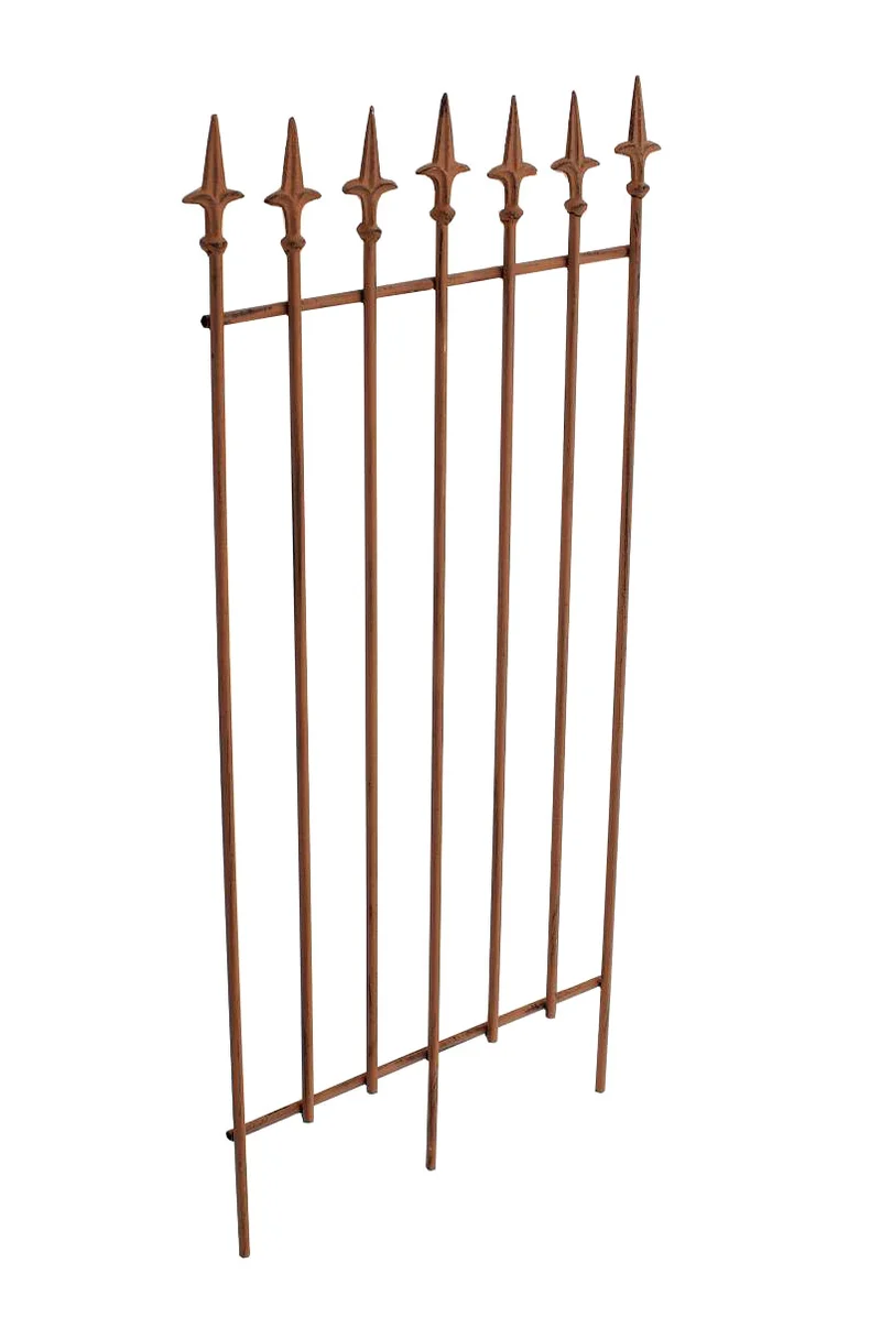 Treillis support pour plantes grimpantes décoration de jardin en métal marron vieilli 10_0003873