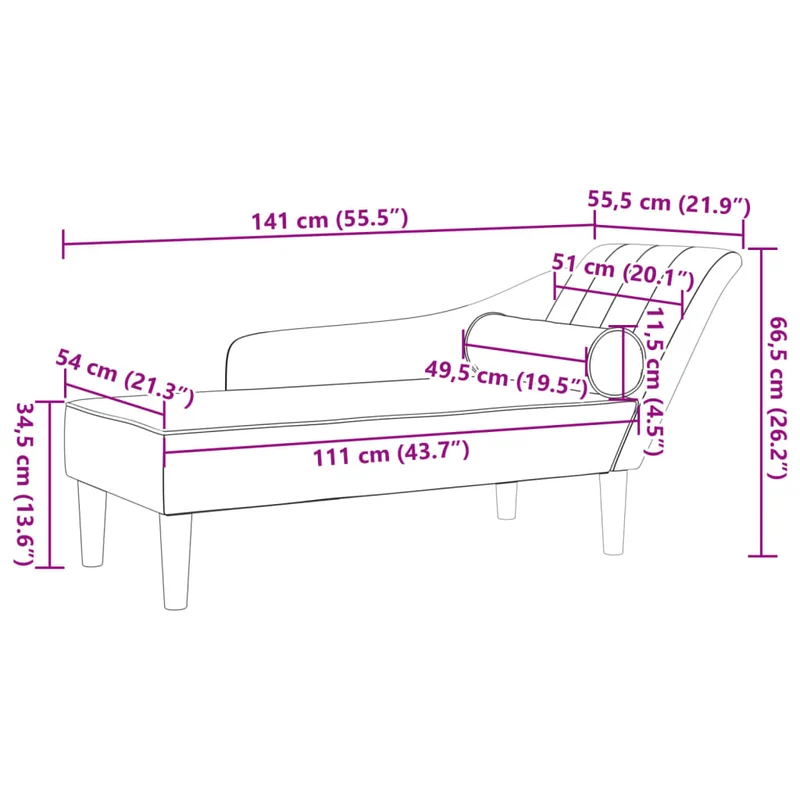 Méridienne chaise longue pour intérieur avec coussins en tissu vert foncé DEC026103