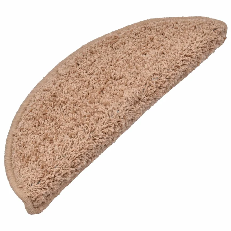 15 tapis d'escalier beige avec bandes adhésives 65 x 25 cm DEC023570