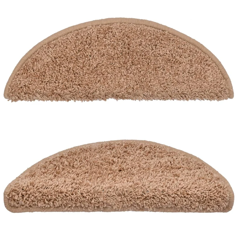 15 tapis d'escalier beige avec bandes adhésives 65 x 25 cm DEC023570