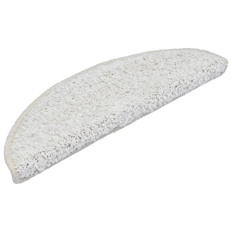15 tapis d'escalier blanc avec bandes adhésives 56 x 20 cm DEC023566