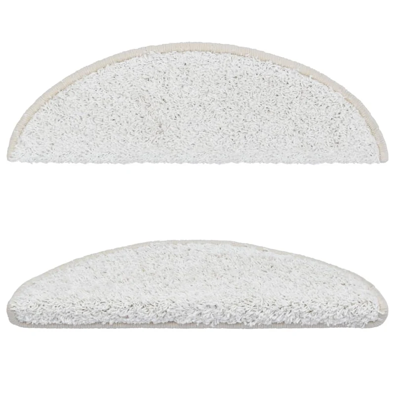 15 tapis d'escalier blanc avec bandes adhésives 56 x 20 cm DEC023566