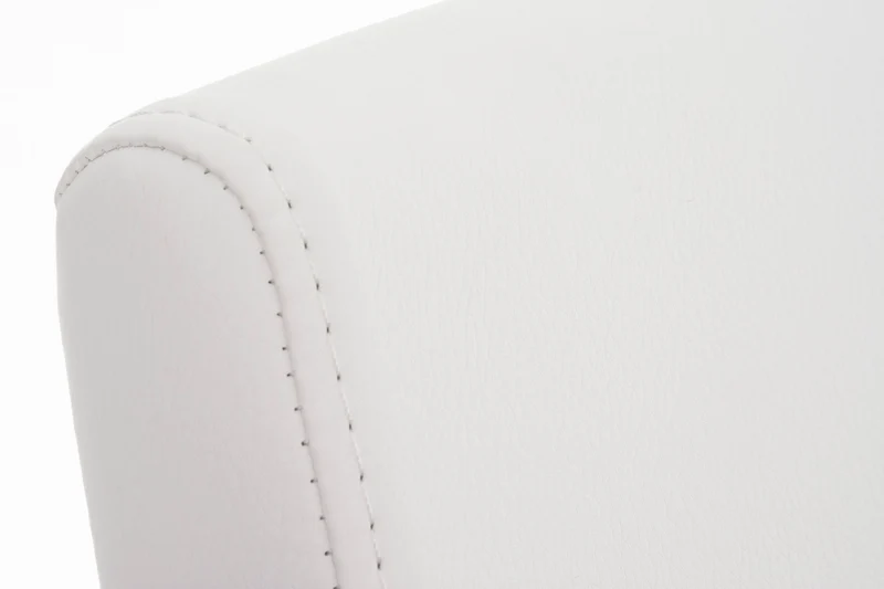 Chaise de salle à manger x1 style épuré en PVC blanc et acier inoxydable 10_0002006