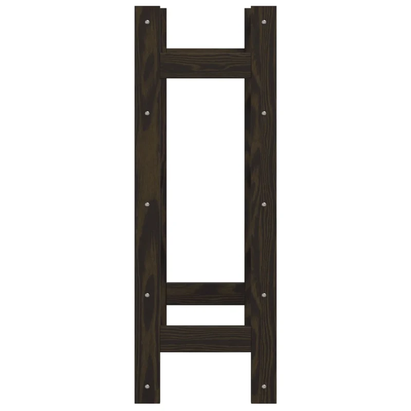 Casier range bouteilles étagère de rangement vin pour 20 bouteilles 5 niveaux en bois pin noir DEC024305