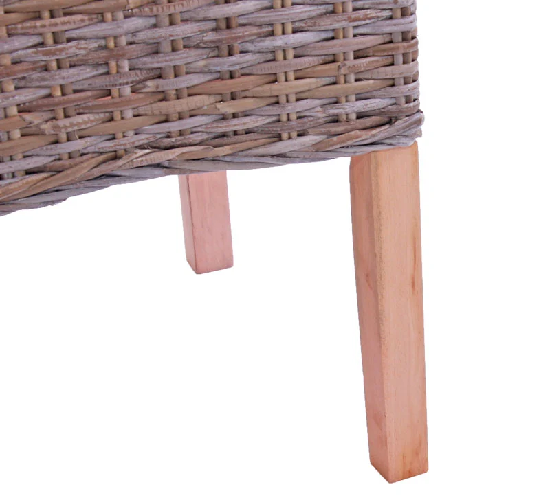 Lot de 2 chaises de salle à manger Kubu Rattan design rustique rotin marron 04_0000178