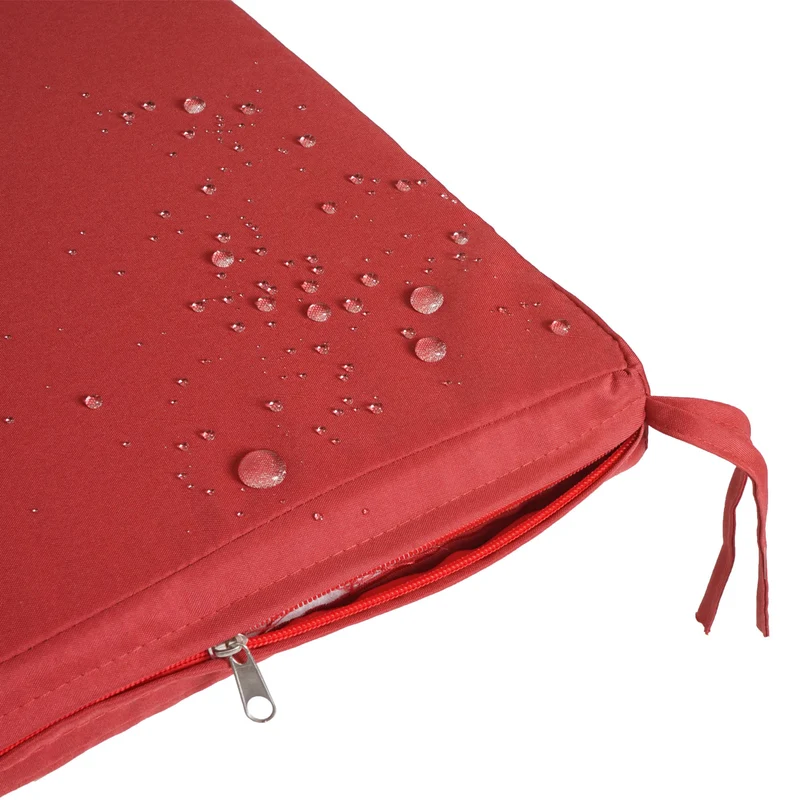 Banc 2 places en polyrotin hwc-f39 banc de jardin coffre banc compartiment de rangement coussin de siège de rangement coussin gris chiné rouge 04_0005796