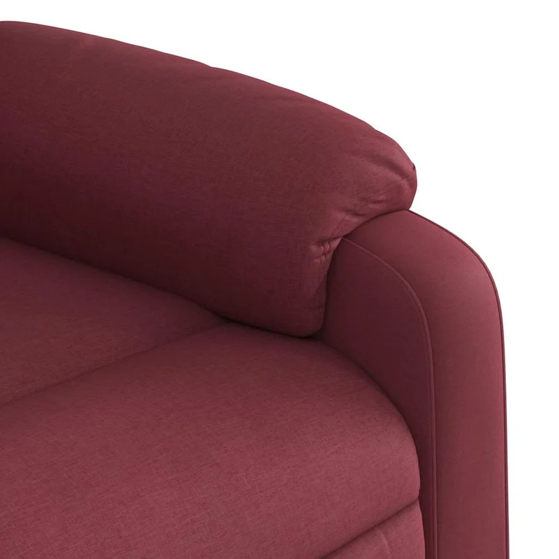 Fauteuil de relaxation TV fonction massage inclinable 6 points de massage en tissu rouge bordeaux DEC027096