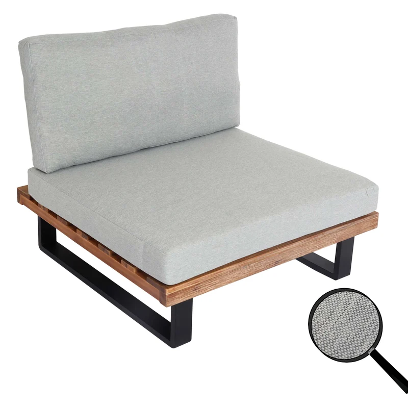 Fauteuil lounge jardin en aluminium et bois d'acacia confort et élégance 04_0006844