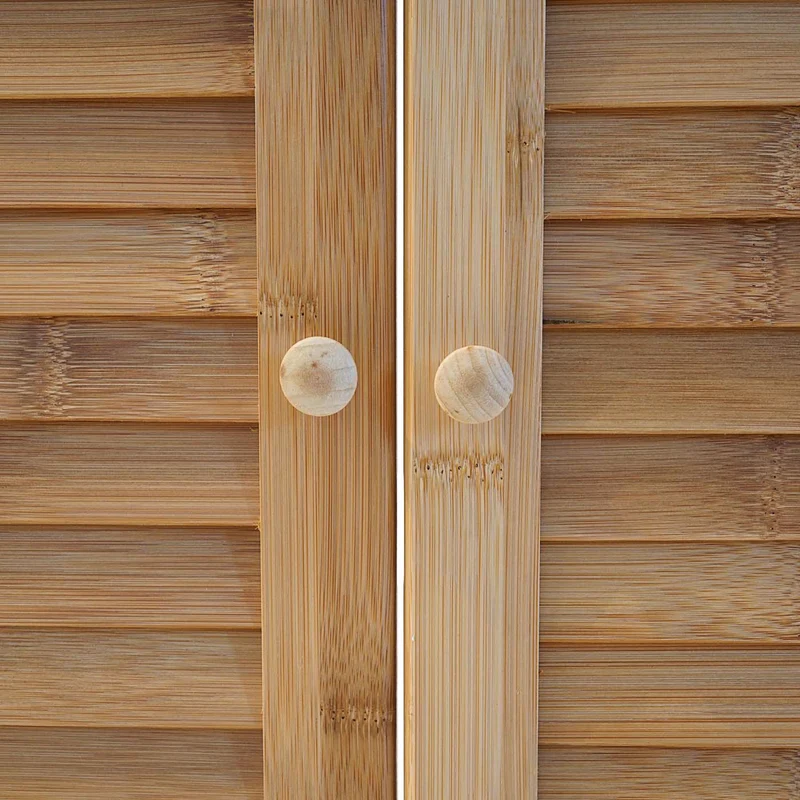 Meuble sous lavabo en bambou design pratique et élégant pour salle de bain 60x67x30cm 04_0001253