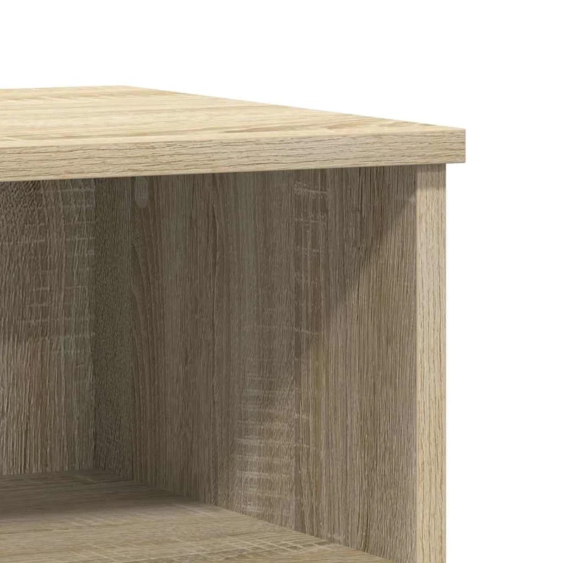 Lot de 2 tables de chevet avec tiroir et compartiment ouvert 40 x 35 x 50 cm bois ingénierie couleur chêne et métal DEC035252