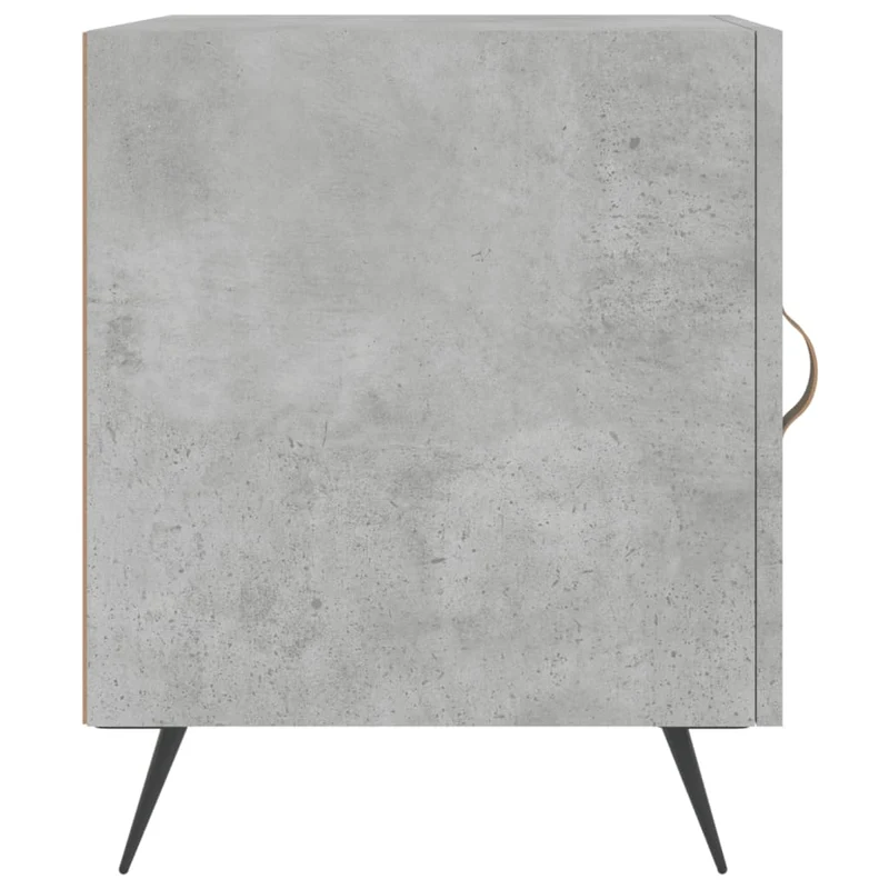 Lot de 2 tables de chevet avec compartiment avec porte 40 x 40 x 50 cm bois d’ingénierie gris DEC035391