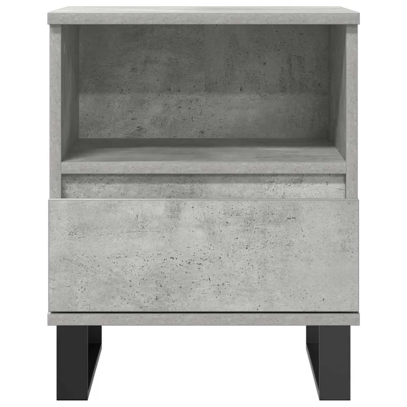 Lot de 2 tables de chevet avec tiroir et compartiment ouvert 40 x 35 x 50 cm bois d’ingénierie gris DEC035376