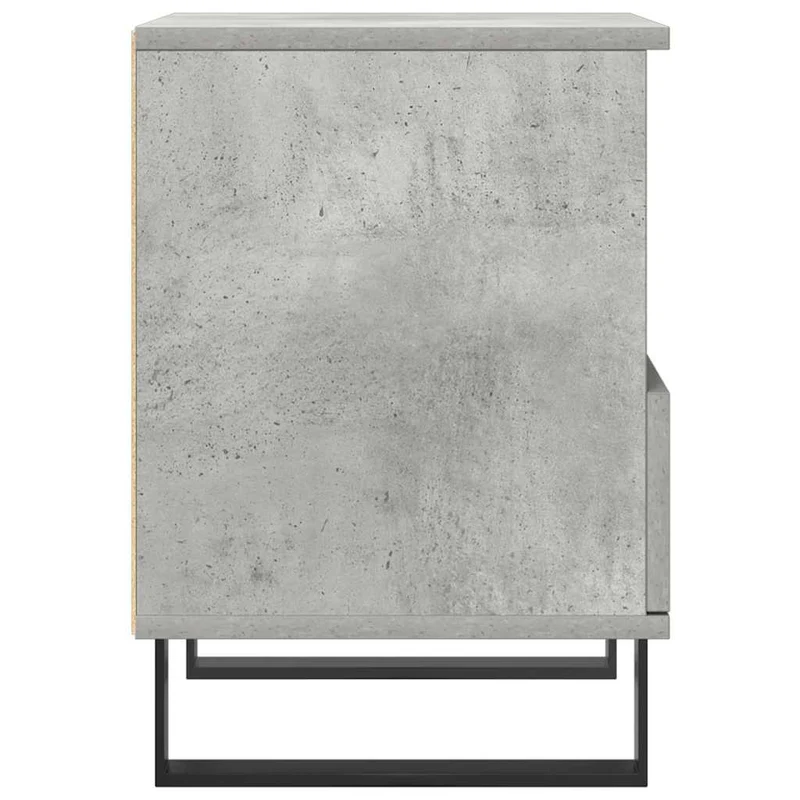 Lot de 2 tables de chevet avec tiroir et compartiment ouvert 40 x 35 x 50 cm bois d’ingénierie gris DEC035376