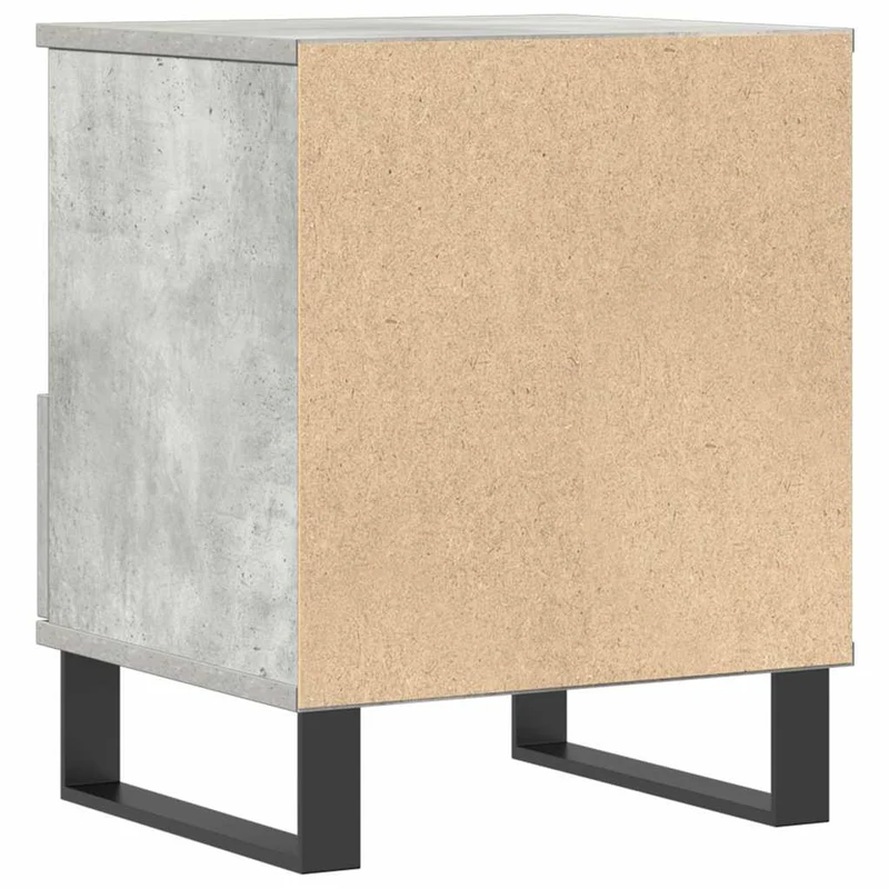 Lot de 2 tables de chevet avec tiroir et compartiment ouvert 40 x 35 x 50 cm bois d’ingénierie gris DEC035376