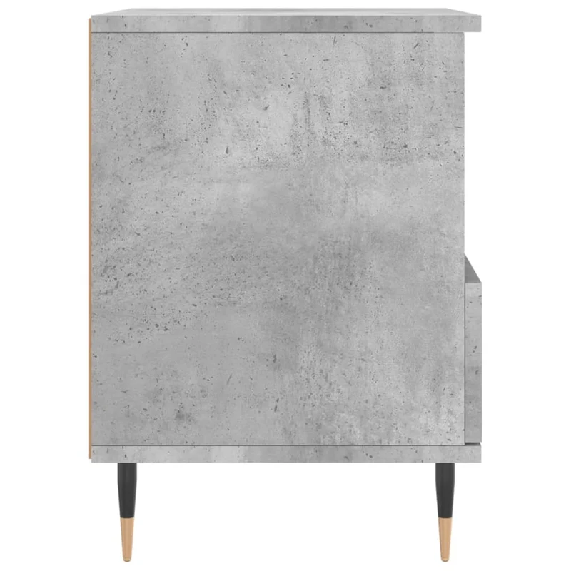 Lot de 2 tables de chevet avec tiroir et compartiment ouvert 40 x 35 x 50 cm bois d’ingénierie gris DEC035375