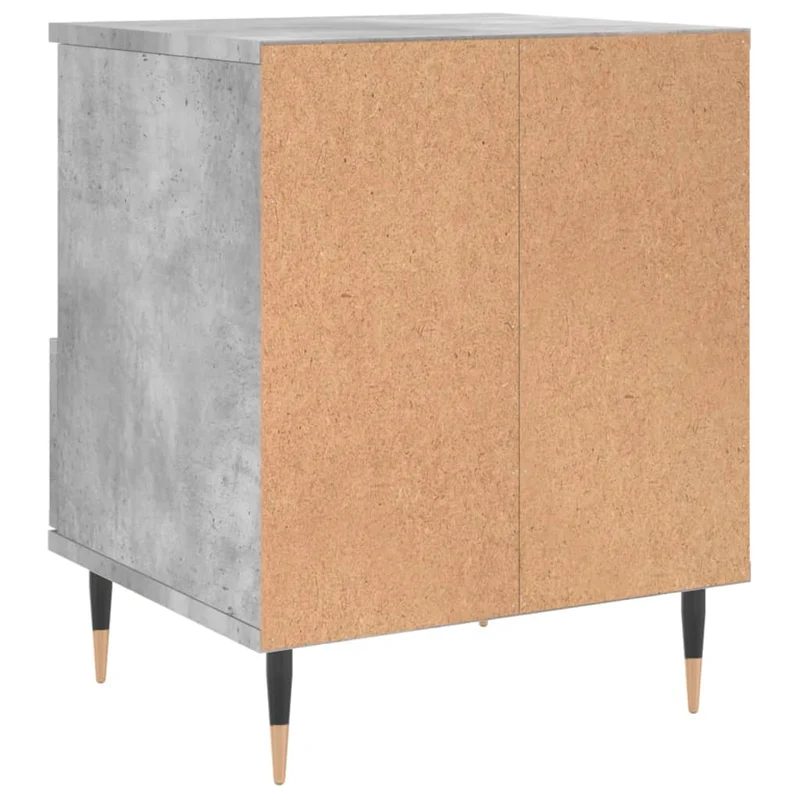 Lot de 2 tables de chevet avec tiroir et compartiment ouvert 40 x 35 x 50 cm bois d’ingénierie gris DEC035375
