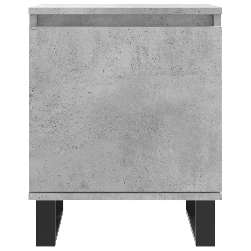 Lot de deux tables de chevet avec compartiment avec porte 40 x 30 x 50 cm bois d'ingénierie gris DEC035356