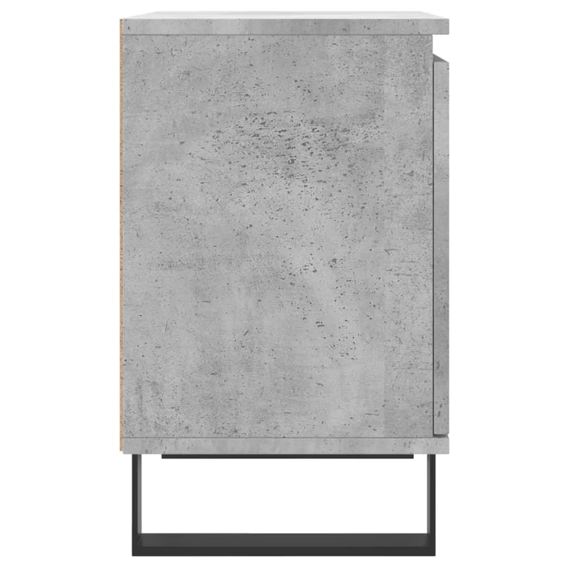 Lot de deux tables de chevet avec compartiment avec porte 40 x 30 x 50 cm bois d'ingénierie gris DEC035356