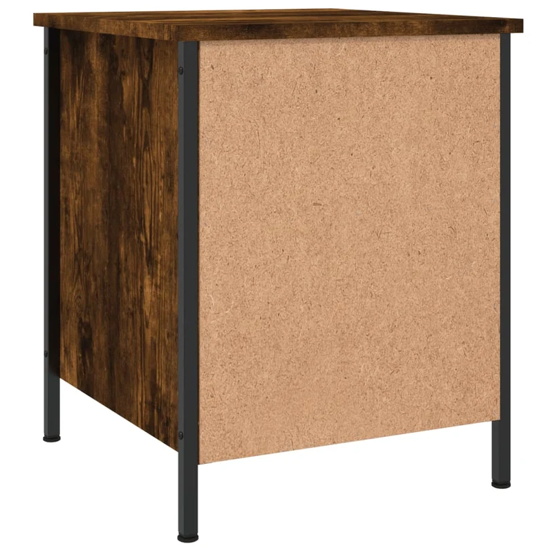 Lot de 2 tables de chevet avec tiroir et compartiment ouvert 40 x 42 x 50 cm bois ingénierie marron DEC035130