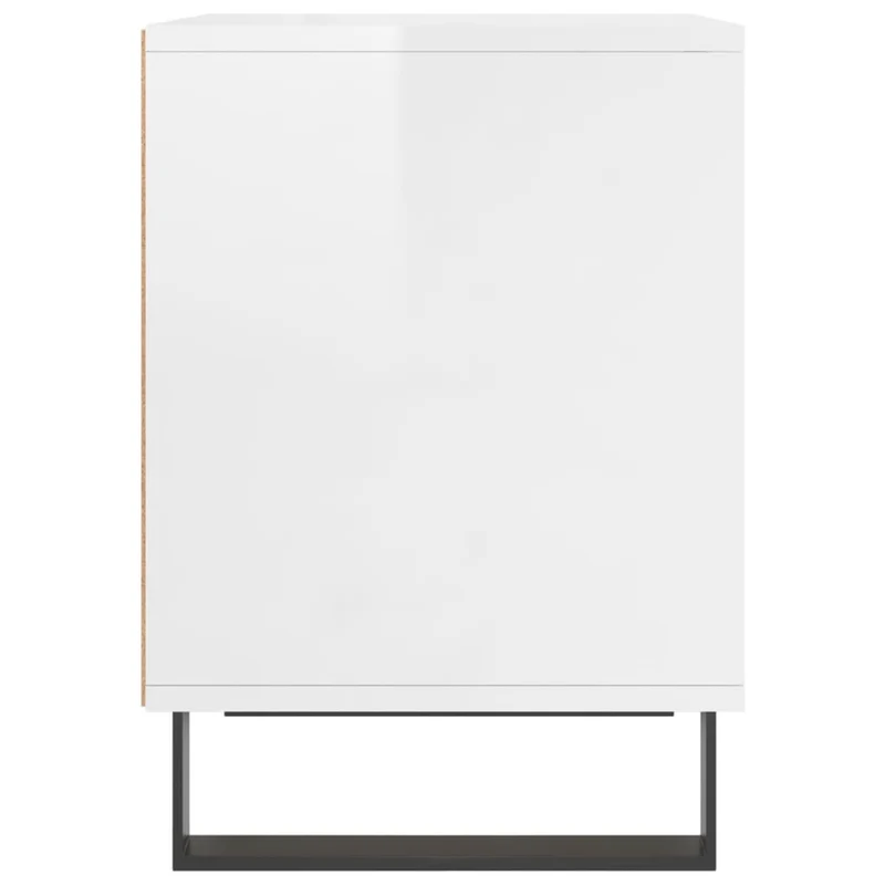 Lot de 2 tables de chevet avec compartiment ouvert 40 x 35 x 50 cm bois d'ingénierie blanc et métal DEC035017