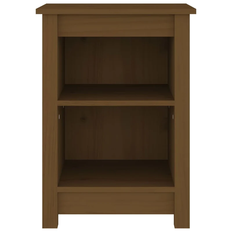 Lot de 2 tables de chevet avec compartiment ouvert 40 x 35 x 55 cm bois pin marron miel DEC035449