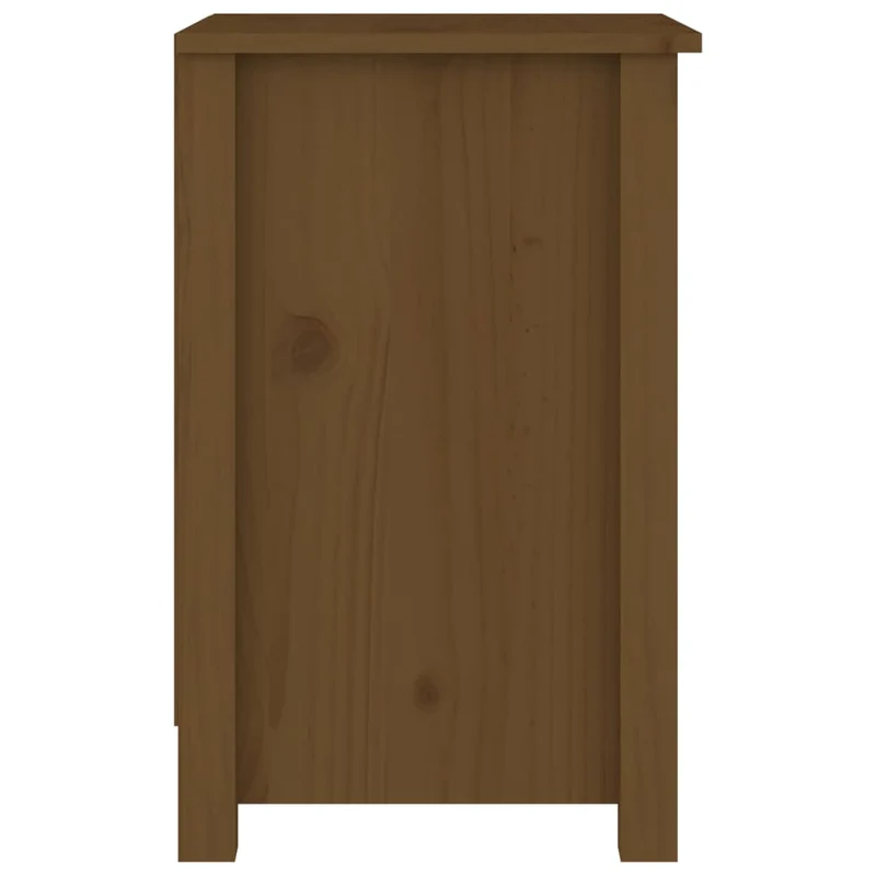 Lot de 2 tables de chevet avec compartiment ouvert 40 x 35 x 55 cm bois pin marron miel DEC035449