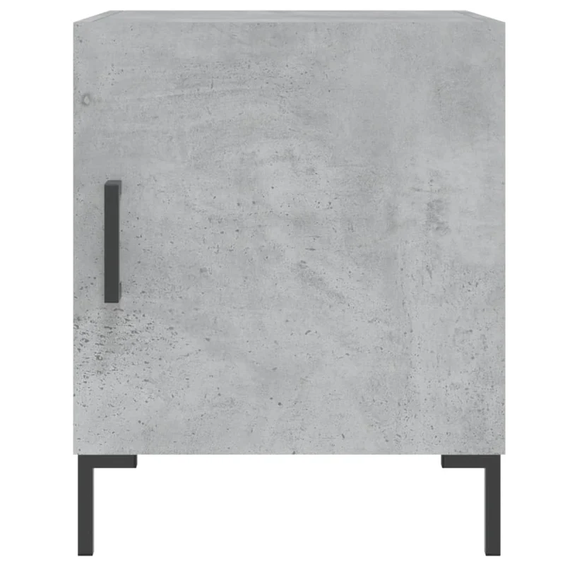 Lot de 2 tables de chevet avec compartiment avec porte 40 x 40 x 50 cm bois d’ingénierie gris DEC035396