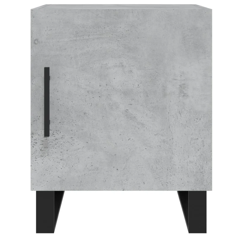 Lot de 2 tables de chevet avec compartiment avec porte 40 x 40 x 50 cm bois d’ingénierie gris DEC035395