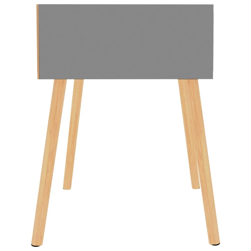 Lot de 2 tables de chevet avec tiroir 40 x 40 x 56 cm bois d'ingénierie gris DEC035332