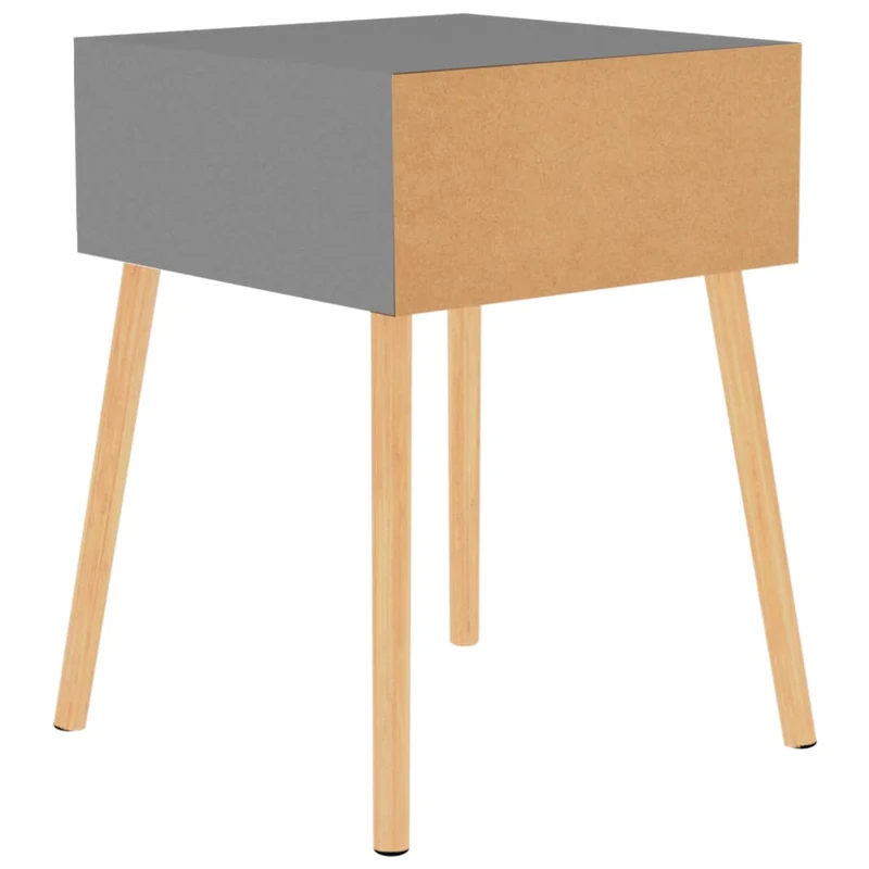 Lot de 2 tables de chevet avec tiroir 40 x 40 x 56 cm bois d'ingénierie gris DEC035332