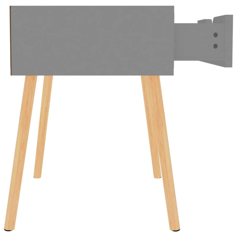 Lot de 2 tables de chevet avec tiroir 40 x 40 x 56 cm bois d'ingénierie gris DEC035332