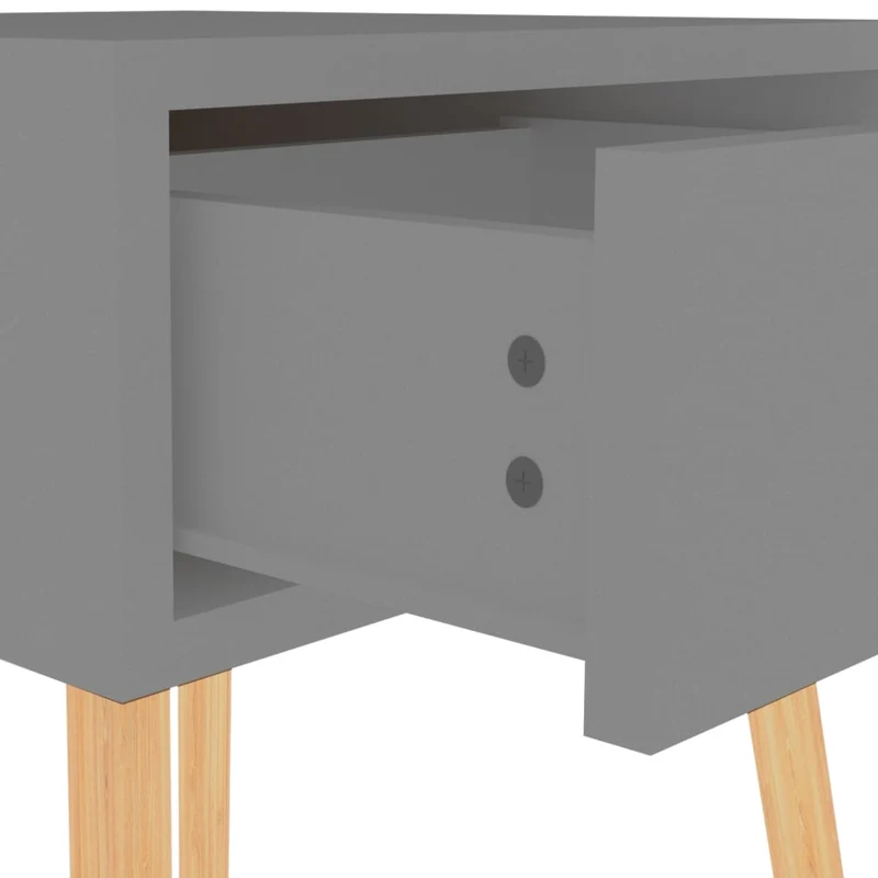 Lot de 2 tables de chevet avec tiroir 40 x 40 x 56 cm bois d'ingénierie gris DEC035332