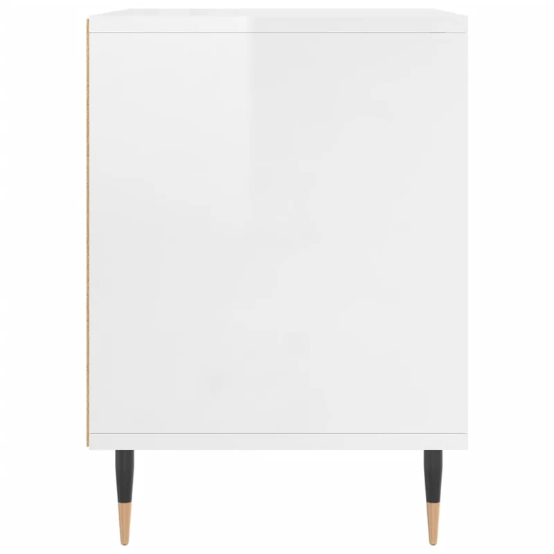 Lot de 2 tables de chevet avec compartiment ouvert 40 x 35 x 50 cm bois d'ingénierie blanc DEC035006