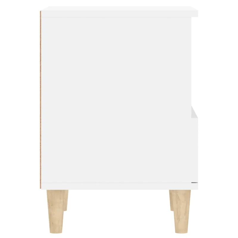 Lot de 2 tables de chevet avec tiroir et compartiment ouvert 40 x 35 x 50 cm bois d'ingénierie blanc DEC034926