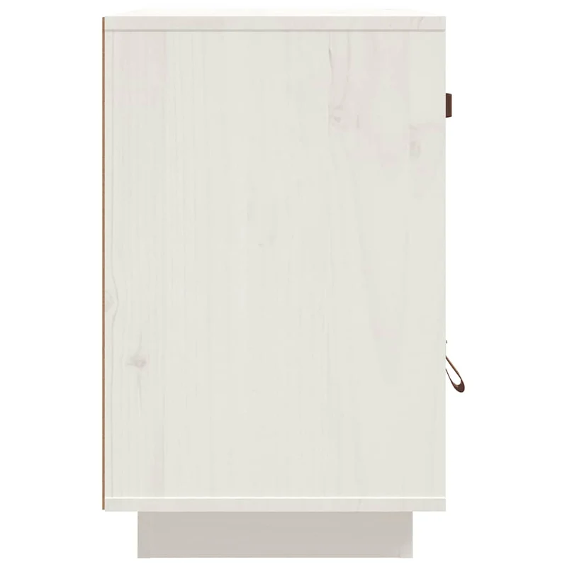 Lot de 2 tables de chevet avec tiroir et compartiment à porte 40 x 34 x 55 cm bois de pin blanc DEC034908
